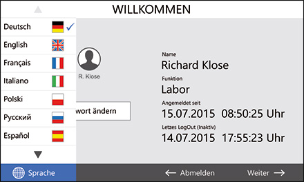 Control2015 touch Benutzer-Login